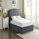image 4 of 5ft King Size Ottoman gas liftup storage bed frame,fabric upholstered, dark grey,buttoned back,curved bed frame,bedstead
