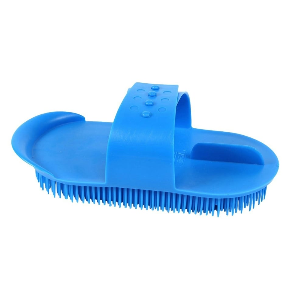 image 1 of Shires Plastic Horse Curry Comb - Blue - One Size