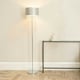 image 1 of ValueLights Bonita Silver Glitter Droplet Shade Floor Lamp & Bulb Silver