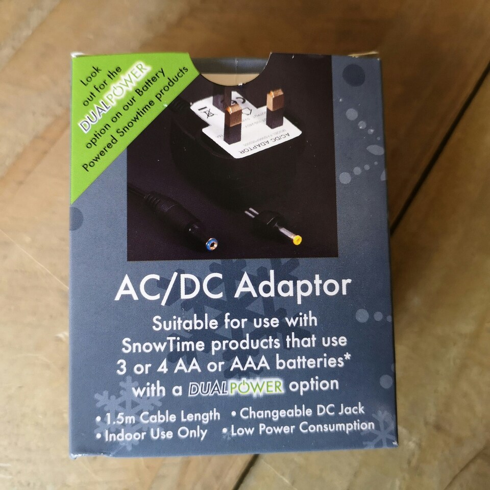 image 1 of AC/DC Power Mains Adaptor CL05923 for use with Snowtime Water Spinners