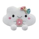 image 6 of Cloud Soft Toy Holding Donut Plush Cuddly Soft Fluffy Furry Cute 32cm White