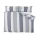 image 1 of PH Chambray Stripe Duvet Cover Set with Pillowcase Blue | Super King