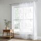 image 1 of Appletree Leaf Embroidery Voile Panel White