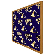 Gold pyramid & eye of horus (Picture Frame) Brown | Oak | L