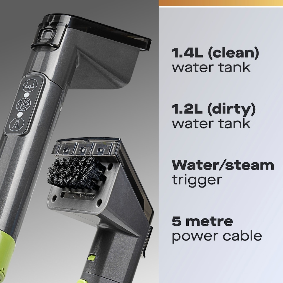 image 1 of Daewoo AquaSteam Upholstery Steam Cleaner Spot Washer & Carpet Stain Remover 1300W