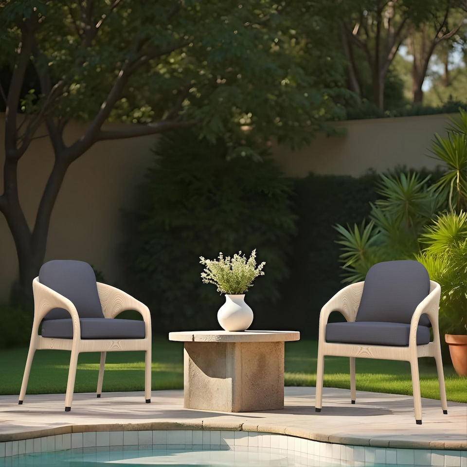 image 1 of Covers&All Outdoor 5 in Seat / Back Cushion with Highly Durable Cover Rite Fabric, 22 in W x 24 in L x 5 in Thick, Grey
