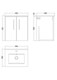 image 2 of Balterley Contemporary Bathroom 2 Soft Close Door & Minimalist Wall Hung Vanity Unit Basin | Grey | Anthracite Woodgrain | 557 x 500 x 390mm