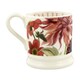 image 3 of Mug: 1 x 300ml Emma Bridgewater Red and Pink Dahlia Half Pint Mug, Ceramic White