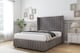image 2 of Sloomy Marlborough Slate Naples Divan Bed With Mattress No Drawers With 54" Wingback Headboard & 12" Matching Footboard 2'6 Small Single | Grey | Slate | Small Single | 1