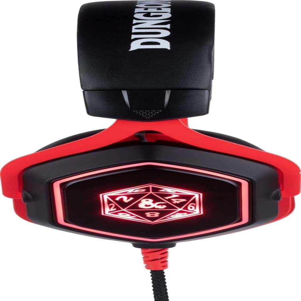 image 1 of Konix Dungeons and Dragons D20 7.1 LED Gaming Headset Red