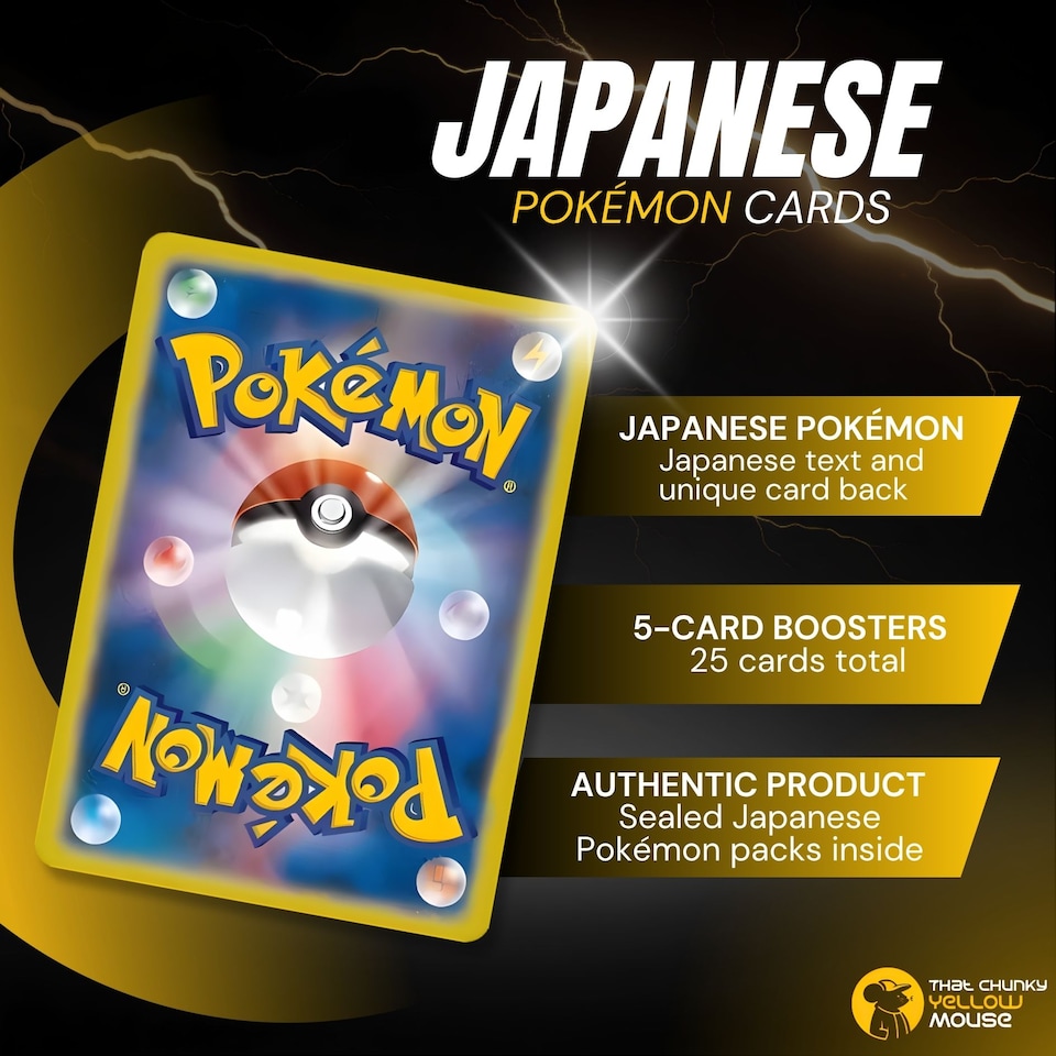 image 1 of Japanese Assorted Pokemon Booster Packs Gift Bundle - 5 Sealed Packs