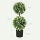 image 5 of HOMCOM Set of 2 Decorative Artificial Plants Ball Trees with Lavender Flowers in Pot Fake Plants for Home Indoor Outdoor Decor, 70cm, White