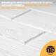 image 7 of NOVECRAFTO Faux Wood Wall Panels – White Wood Grain – 6 PVC Sheets – Tongue & Groove Design – 2.76m² (29.76sqft) – Moisture-Resistant Cladding