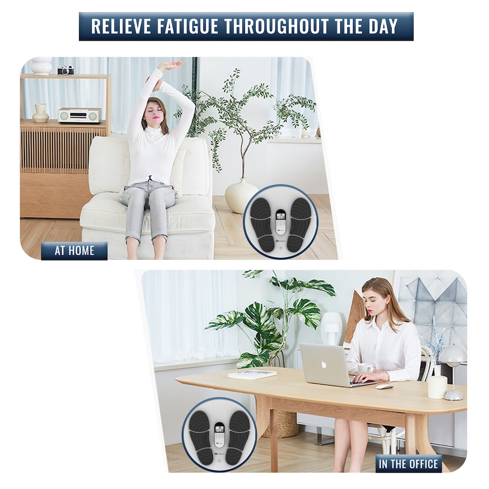 image 1 of Foot Massager with 99 Intensity Levels & 50 Modes, EMS & TENS Medically Certified