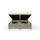 image 2 of Seal Grey Naples Velvet Ottoman Base Small Double | Multi