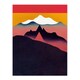 image 3 of Wild Scottish Mountains Minimalist Scotland Black Framed Wall Art Print A4