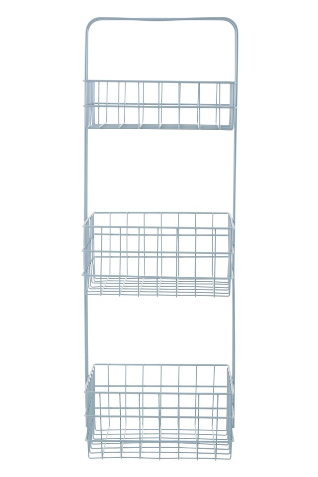image 1 of Orsina 3 Tier Rectangular Storage Caddy, Iron Wire Three Tier Caddy, Shelf Rack, Organiser Stand, Under Sink Caddy