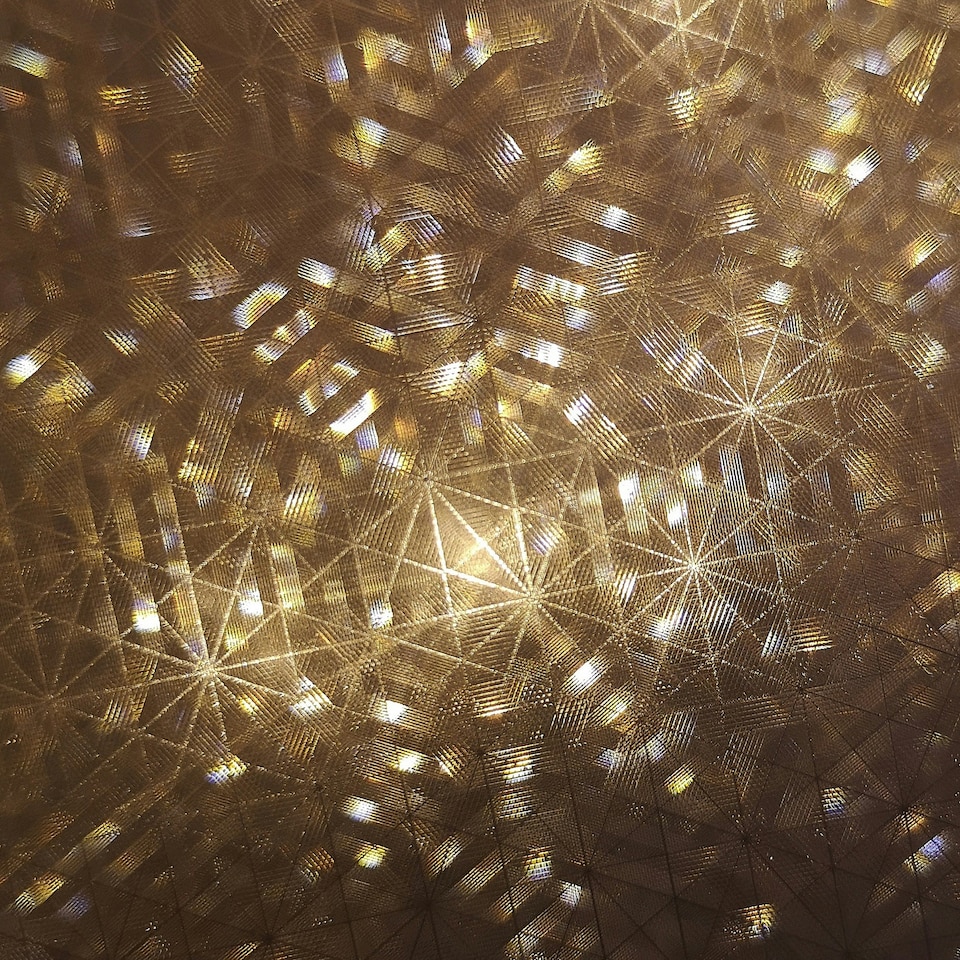 image 1 of 45cm Premier Christmas Holographic Pyramid Silver Frame-16 Warm White Led