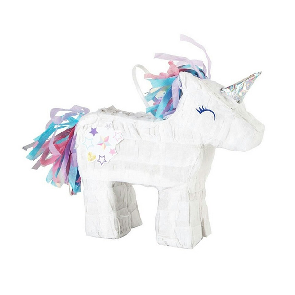 Unique Party Mini Unicorn Pinata White One Size Tesco Groceries
