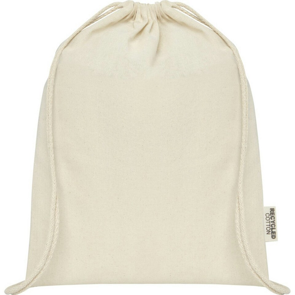 image 1 of Oregon Recycled Cotton Drawstring Bag - Natural - One Size | White | One Size