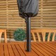 image 4 of Outdoor 4 Person Rectangular Wooden Dining Table Chairs with Grey Havana Parasol & Base Set