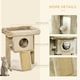 image 3 of PawHut Cat Tree Tower Indoor with Cats Scratching Post Cat House, Coffee