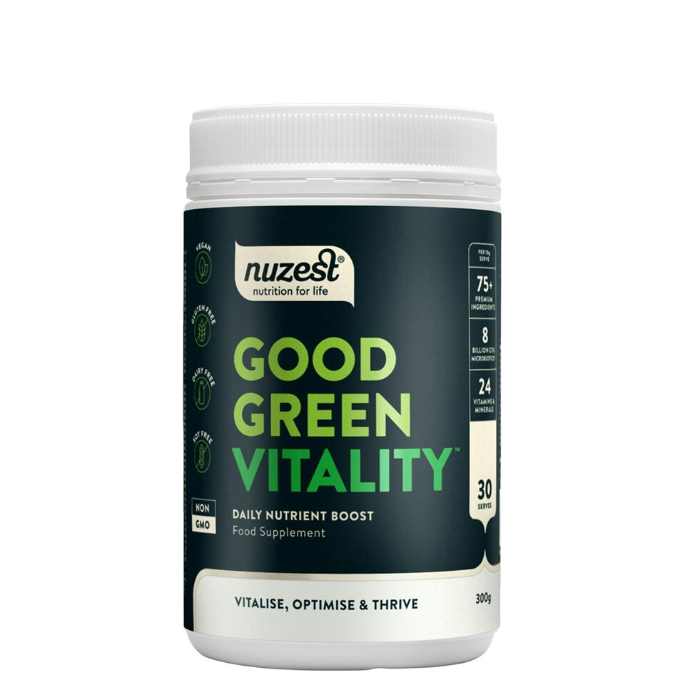 image 1 of Good Green Vitality – Vitamins, Minerals & Superfoods – Vegan Multivitamin Greens Powder - Gluten Free - Dairy Free - 300g - 30 Servings