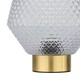 image 5 of Set of 2 Porter - Battery Operated Satin Brass Lamps Clear Tex Glass Bronze | Clear