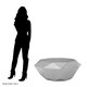 image 4 of Silver Diamond Cut Coffee Table,Reflective Finish Center Table,Hexagonal Shiny Metallic Accent Table Silver