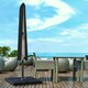 image 2 of Outsunny Garden Parasol Cover for 2-4m Outdoor Umbrella Protector w/ Rod, Zipper