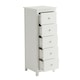 image 3 of Core Products Nairn White 5 Drawer Narrow Chest Of Drawers H114.2cm x W45cm x D40cm White