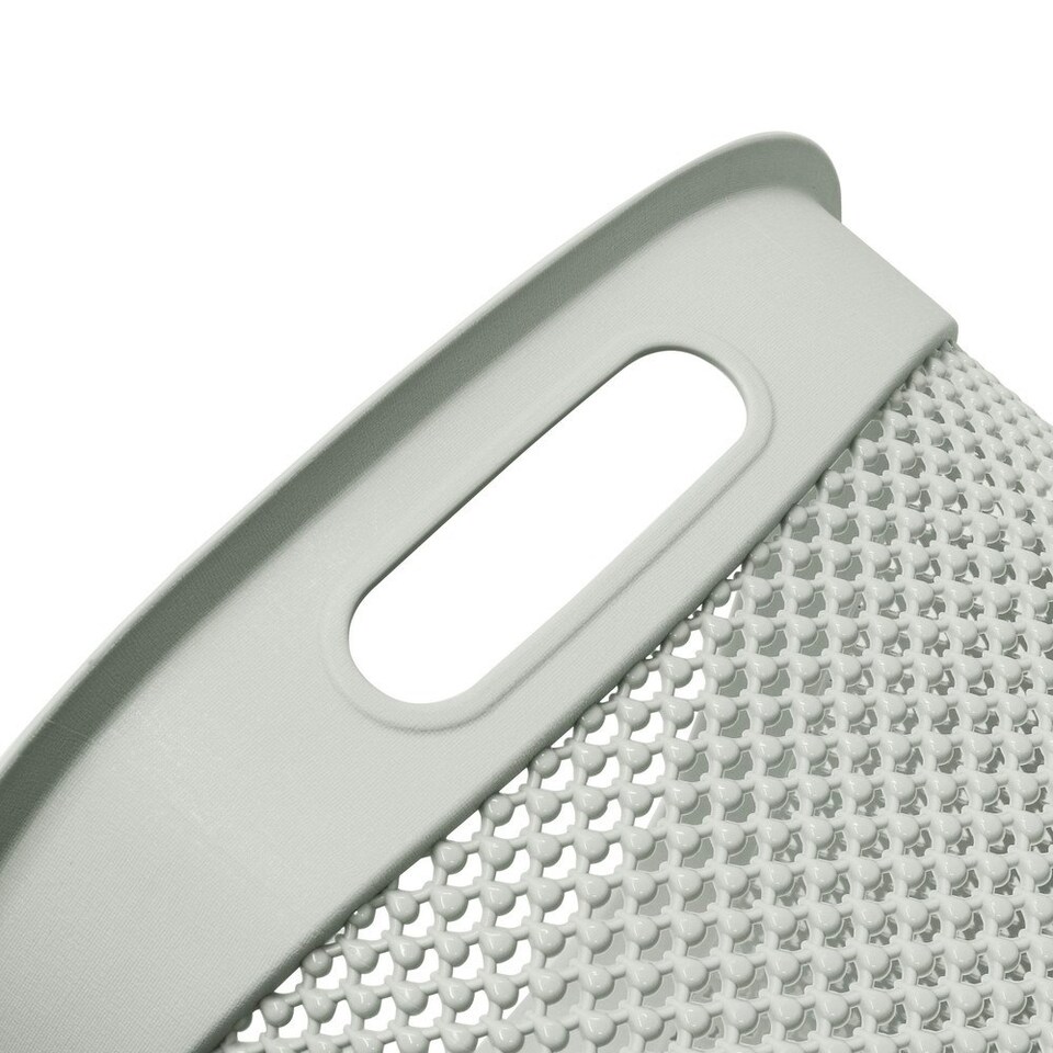 image 1 of JVL Droplette Laundry Plastic Storage Basket, 33L - Ice Grey Grey