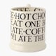 image 2 of Mug: 1 x 300ml Emma Bridgewater Black Toast All Over Writing 1/2 Pint Mug, Ceramic White