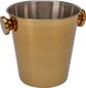 image 1 of Gold Metal Barware Set Cocktail Shaker Ice Bucket Wine Cooler Tongs Double Wall | Gold | Champagne & Wine Bottle Cooler
