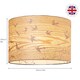 image 6 of Bamboo Wood Effect Lamp Shade with Inner Lining of Birds and Trees | Brown