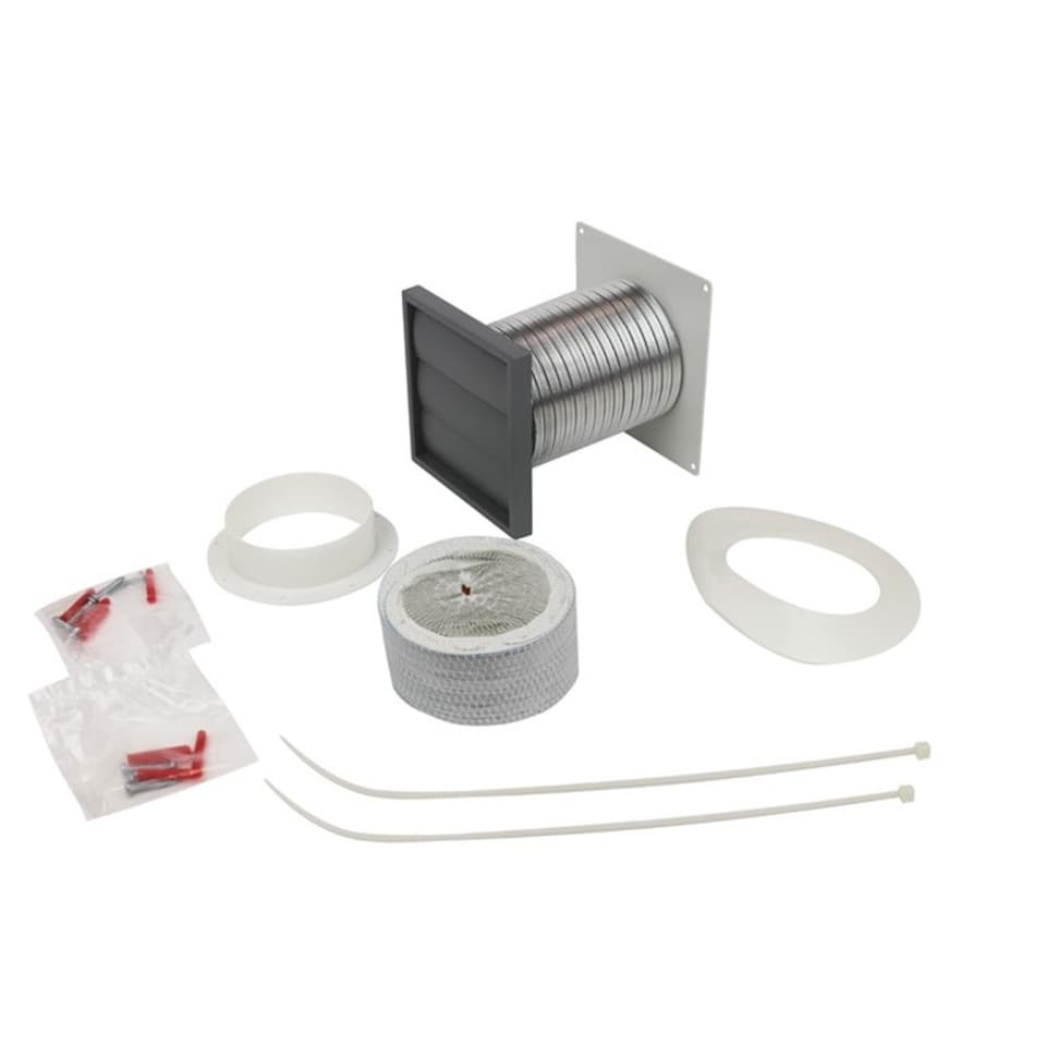 Manrose 41703 Tumble Dryer Venting Kit 100mm 4 Inch with Grey Gravity Grille