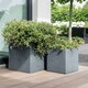 image 10 of Textured Concrete Effect Square Grey Outdoor Planter W49.5 H50.5 L49.5 cm, 123.7 ltrs Cap.