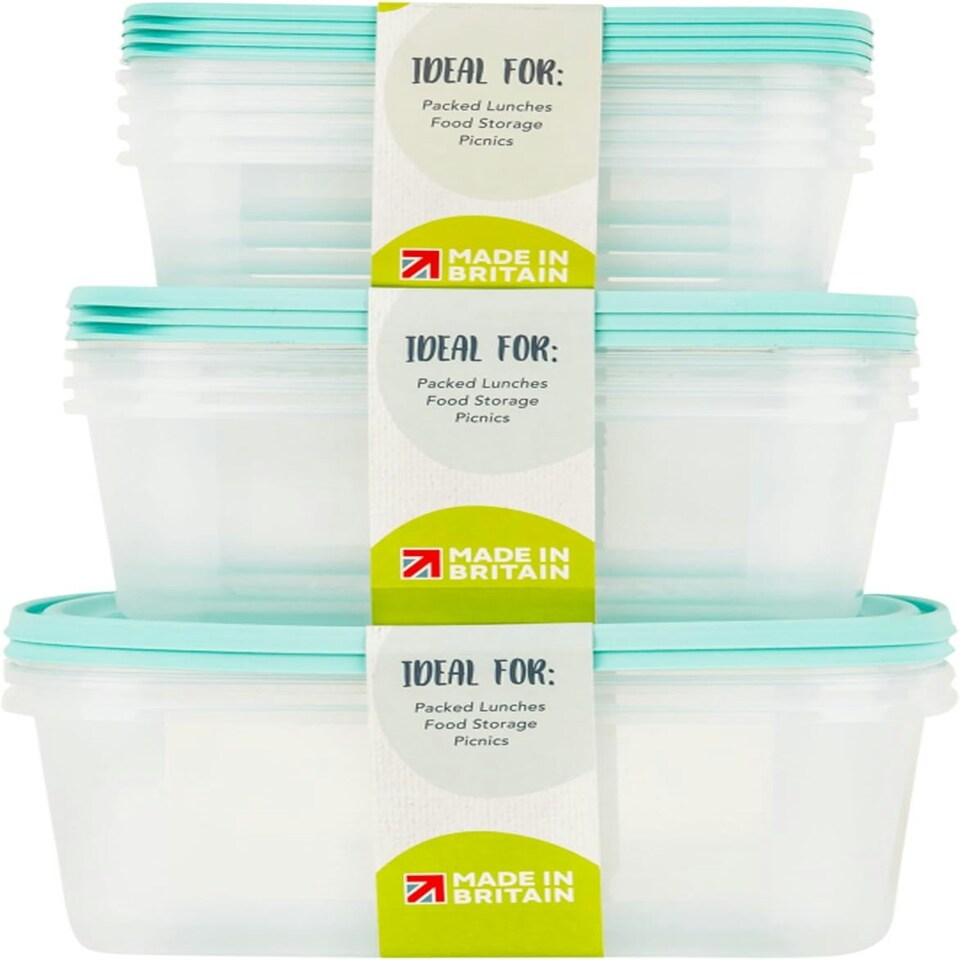 image 1 of 12 x 0.25L Microwave & Freezer Safe Food Storage Containers With Airtight Lids