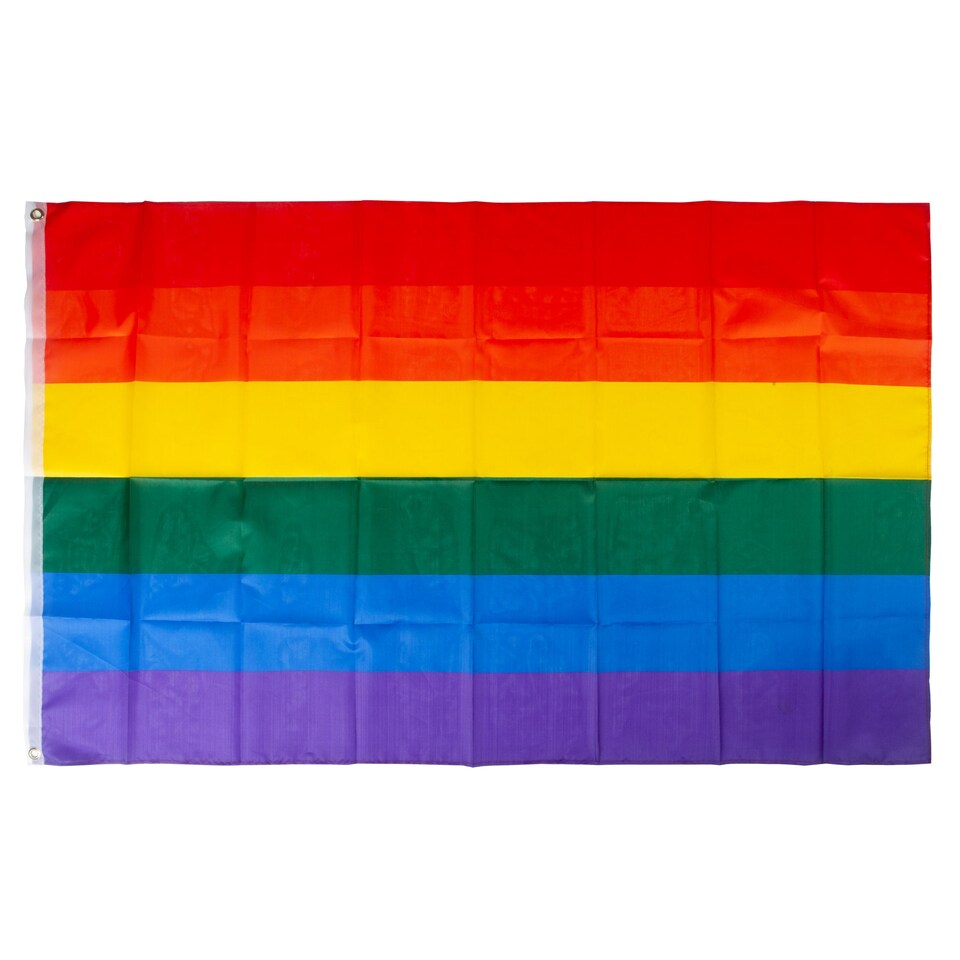 image 1 of PMS Rainbow Pride Flag 52" x 31" - Large Rectangular Rainbow Banner