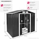image 6 of Shed with Gable Roof - steel, foundation included, 214 x 130 x 185 cm | Grey | grey/white | 214 x 130 x 185 cm | 1