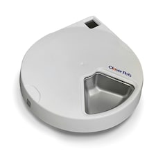 Closer Pets Five-Meal Automatic Pet Feeder with Stainless Steel Bowl Inserts (C500) White