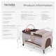 image 6 of Travel Cot Dog - foldable, with changing mat, for children up to 36 months | Cream | brown | 132 x 75 x 104 cm | 1