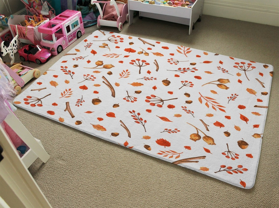 image 1 of Acorns & Leaves (Rug) | Orange | M