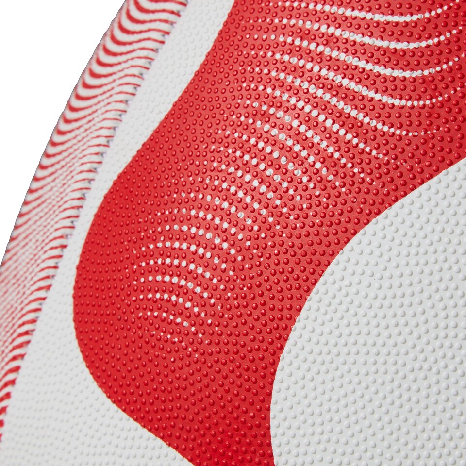 image 1 of Canterbury Unisex Thrillseeker Play Rugby Ball | Standard Grip | Training Ball Rugby Ball, White/Red, 3