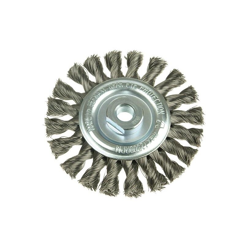 Lessmann Knot Wheel Brush Multi Multi Colour 115 x 14mm M14 Bore Steel Wire 0.50 1