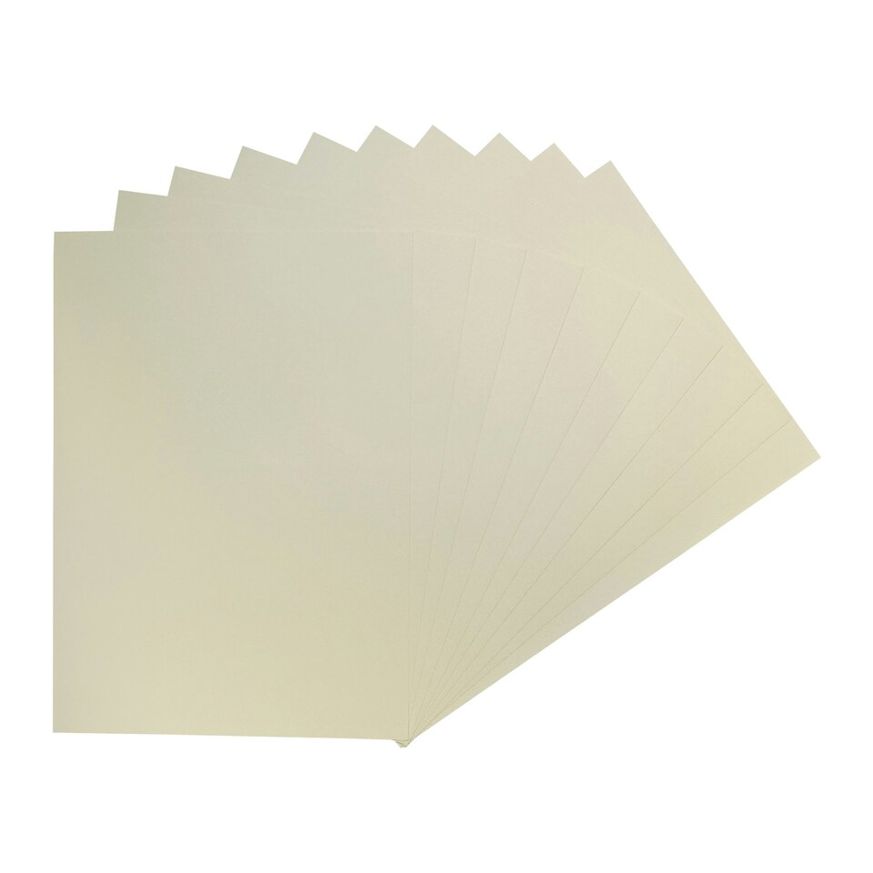 image 1 of Pack of 50 A4 Coloured Card 160gsm Sheets | Cream | Ivory | A4 | 1
