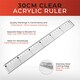 image 2 of Pack of 6 30cm Acrylic Cutting, Ruler with Steel Edge - Clear Transparent Crafts