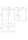 image 5 of Modern Bathroom Wall Hung 2 Door Vanity Ceramic Basin, Grey, 600mm | Grey | Satin Grey | 579 x 610 x 390mm