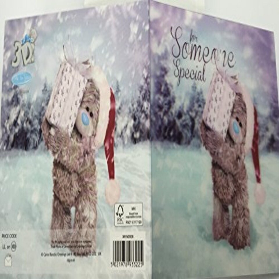 image 1 of 3D Holographic Someone Special Me to You Bear Christmas Card