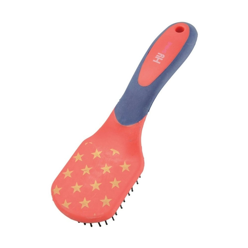HySHINE Star Easy Grip Mane & Tail Brush - Navy/Red - One Size